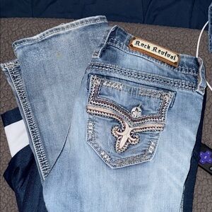 Rock Revival Women's Denim Jeans with Embroidered Pocket